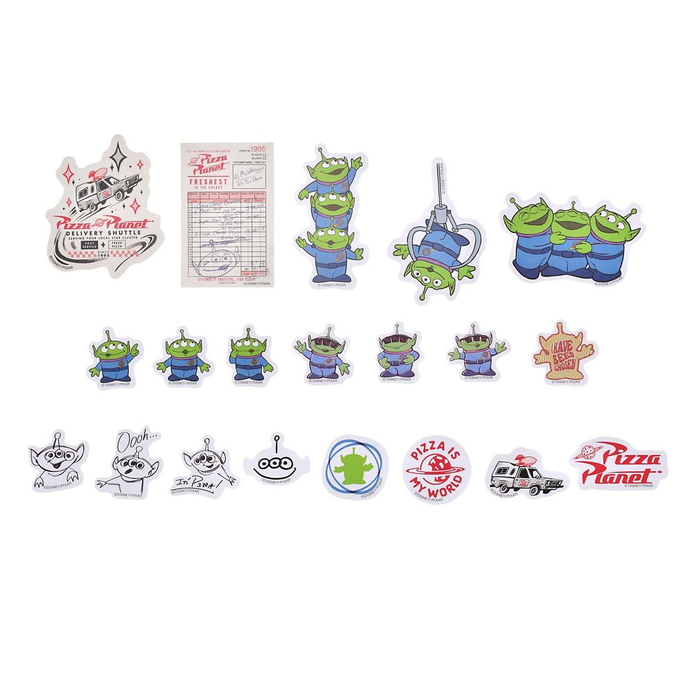 リトル・グリーン・メン／エイリアン シール・ステッカー フレーク ケース入り ピザボックス Sticker Collection