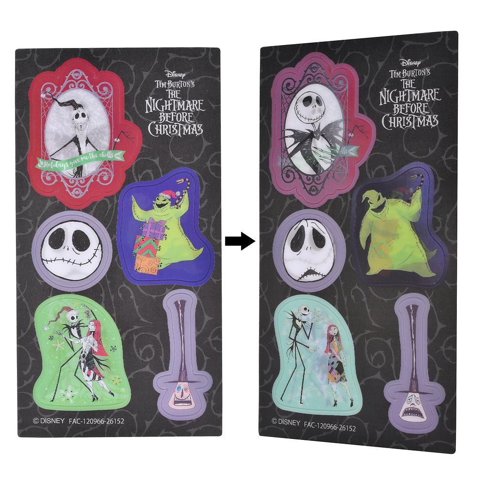 ティム・バートン ナイトメアー・ビフォア・クリスマス シール・ステッカー Lenticular Sticker Collection TIM BURTON'S THE NIGHTMARE BEFORE CHRISTMAS