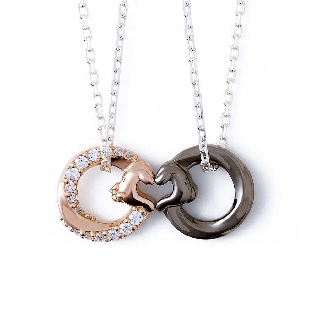 【ザ・キッス】[数量限定] DI-SN518DM-519DM 40cm 50cm クリスマスコレクション2022 隠れミッキー / シルバー ペアネックレス