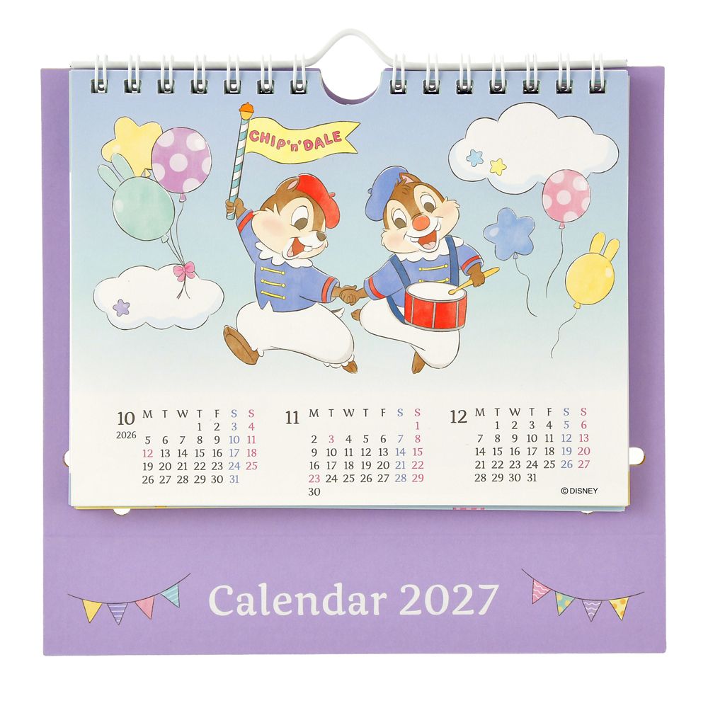 チップ＆デール 卓上カレンダー ポップアップ Costume CALENDAR ＆ ORGANIZER 2027
