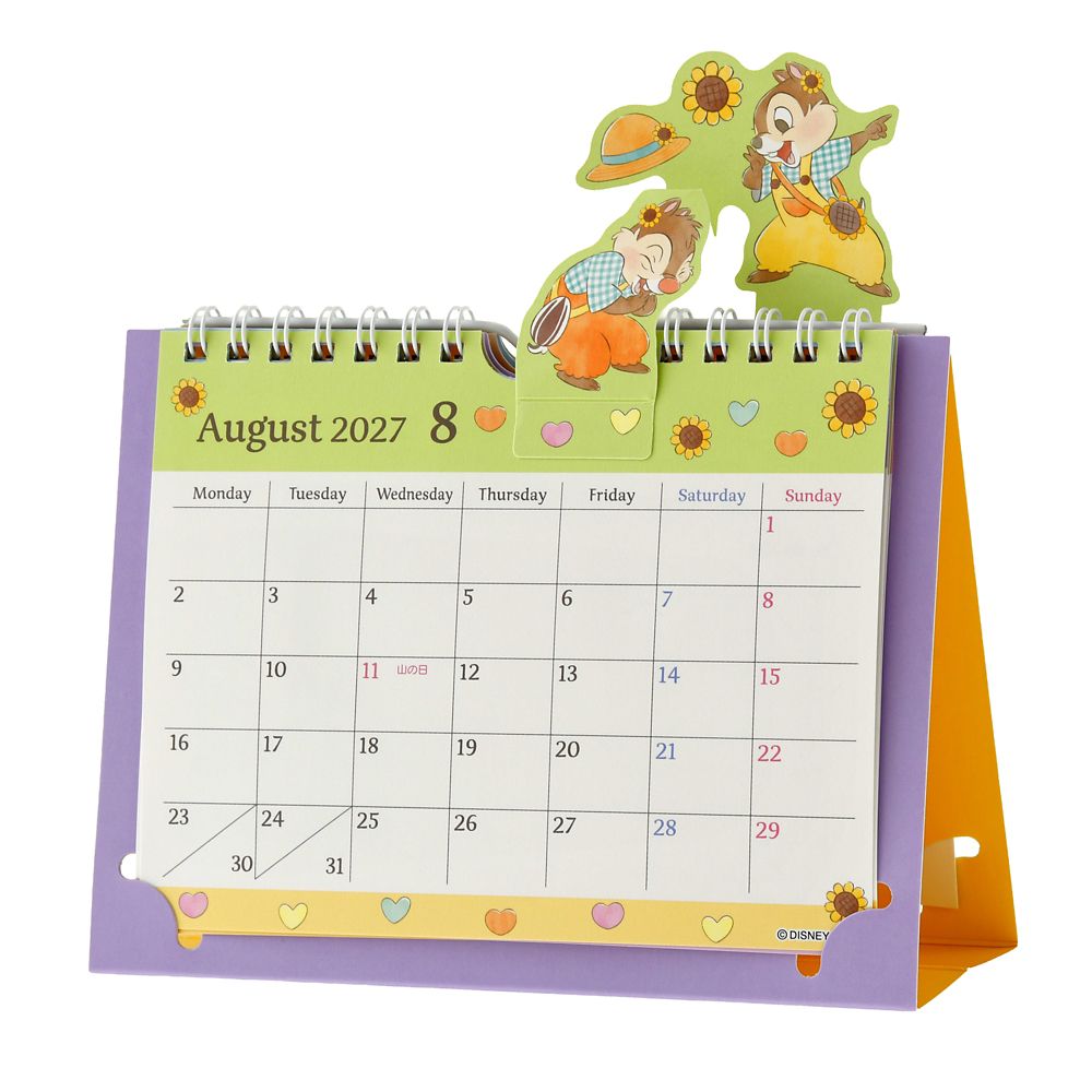 チップ＆デール 卓上カレンダー ポップアップ Costume CALENDAR ＆ ORGANIZER 2027