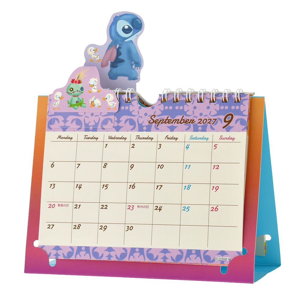 スティッチ＆スクランプ 卓上カレンダー ポップアップ CALENDAR ＆ ORGANIZER 2027