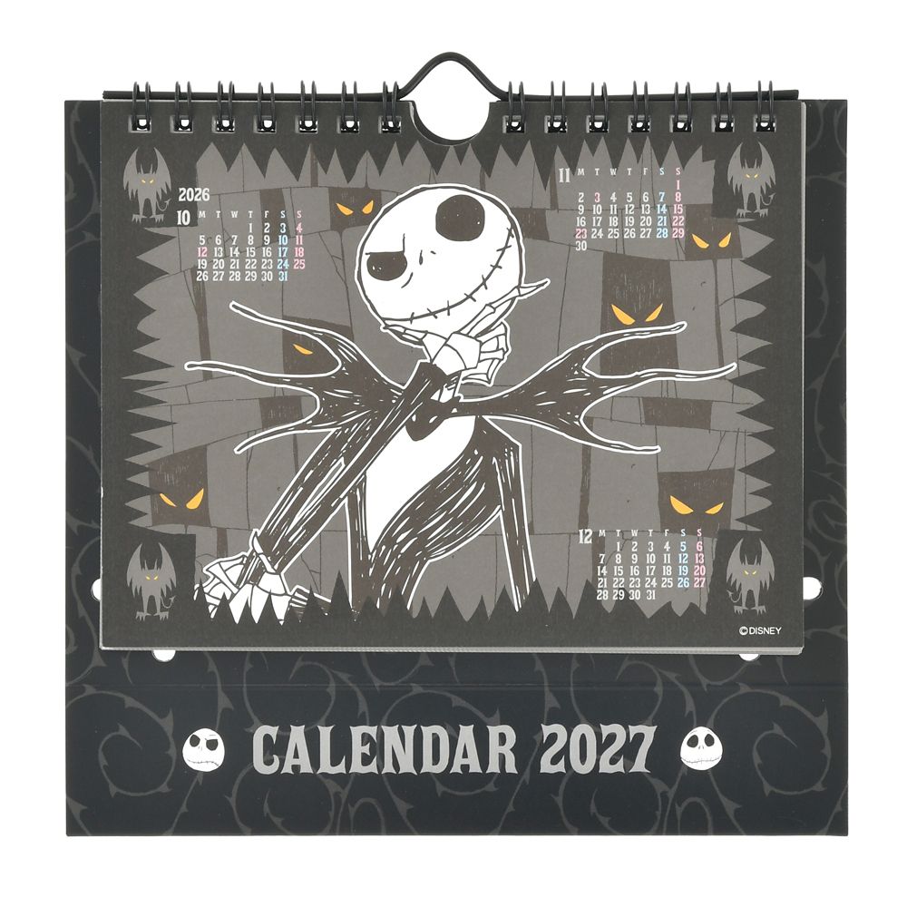 ティム・バートン ナイトメアー・ビフォア・クリスマス 卓上カレンダー ポップアップ CALENDAR ＆ ORGANIZER 2027