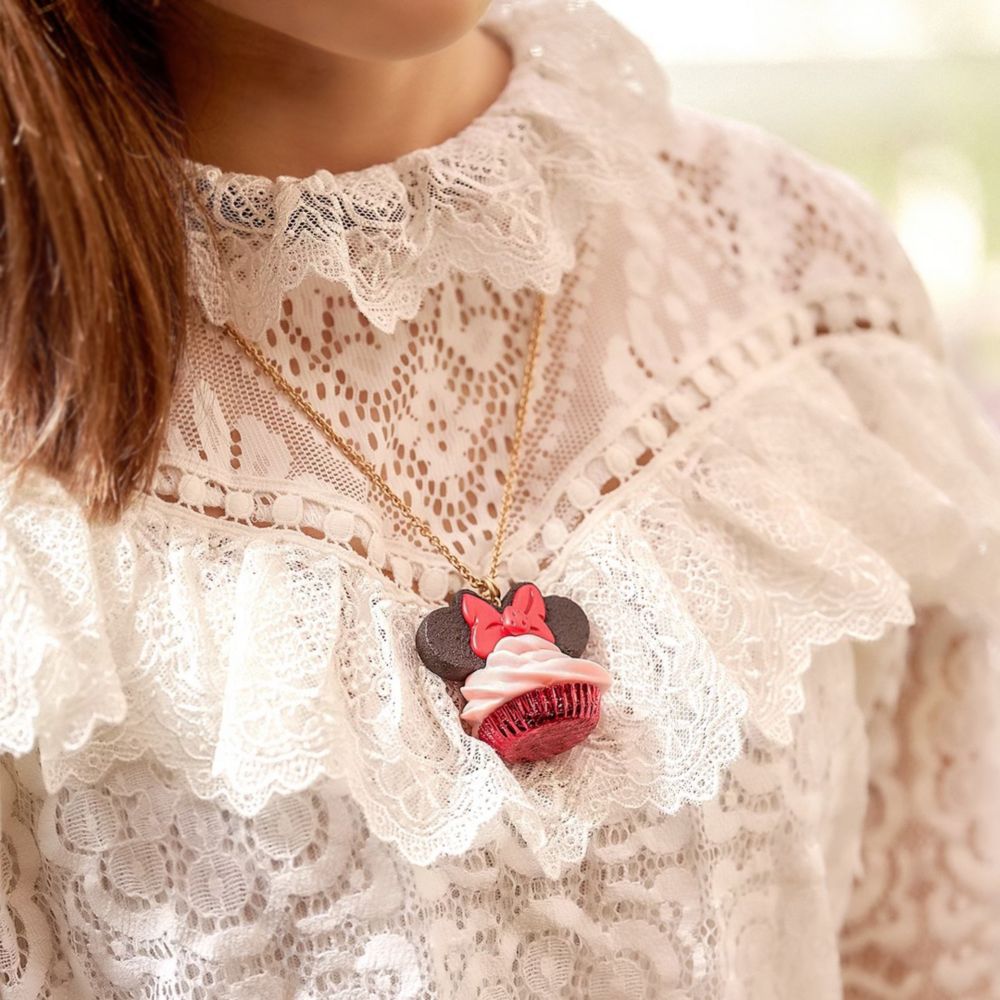 【キューポット】ミニー/ネックレス　ストロベリーカップケーキ