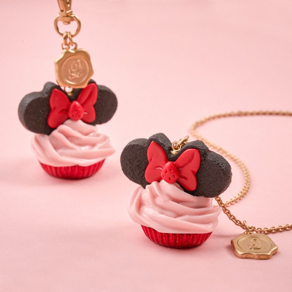 【キューポット】ミニー/ネックレス　ストロベリーカップケーキ