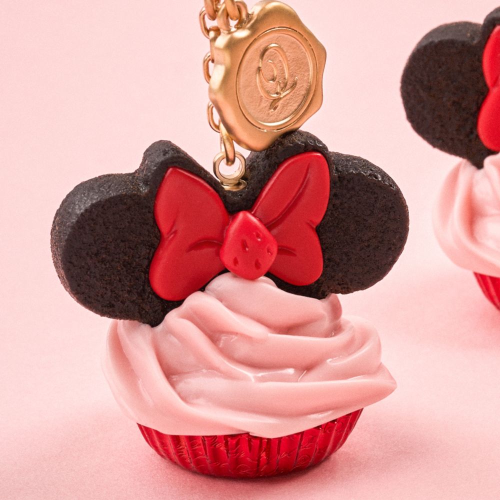 【キューポット】ミニー/バッグチャーム　ストロベリーカップケーキ
