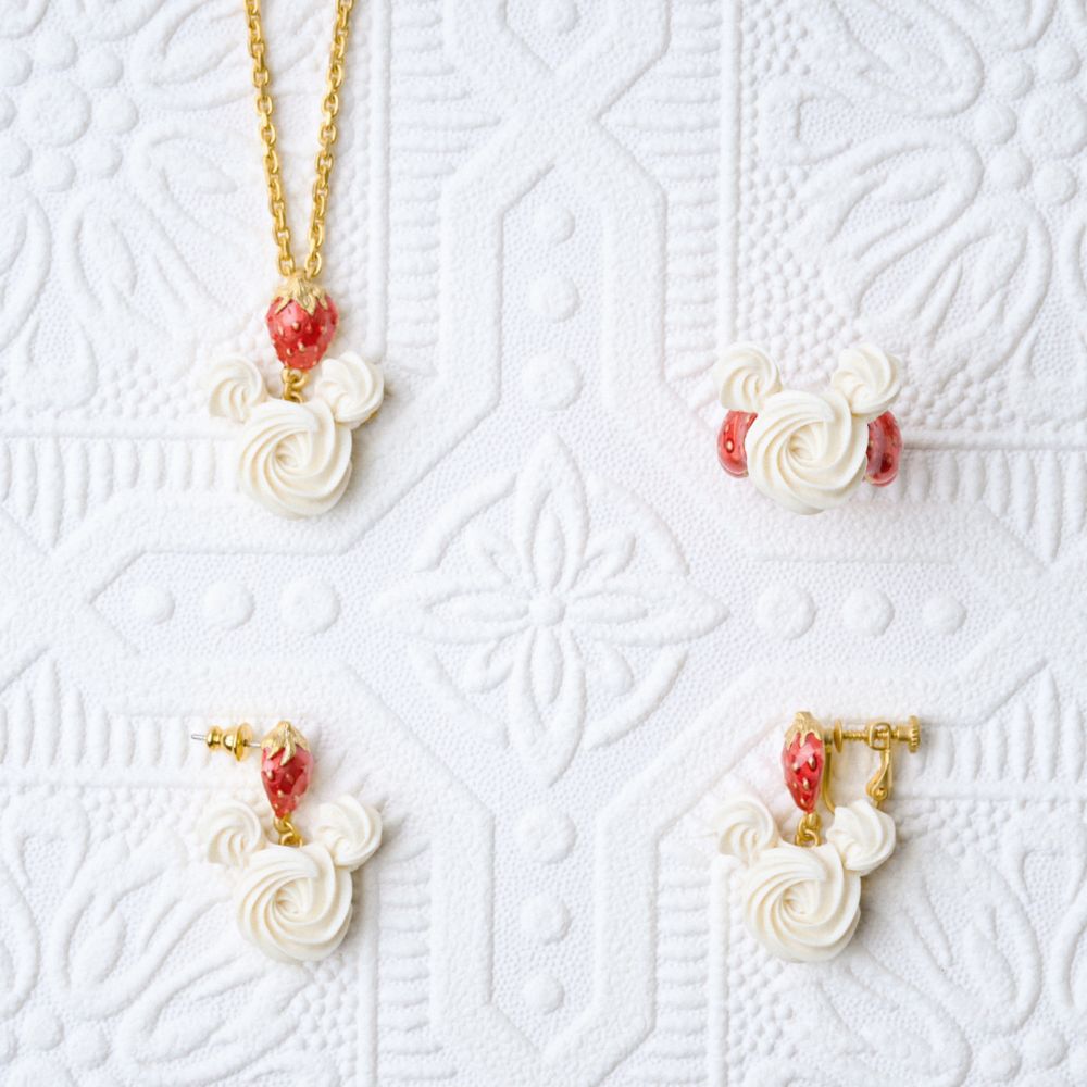 【キューポット】ミニー/リング　ストロベリーホイップクリーム　13号