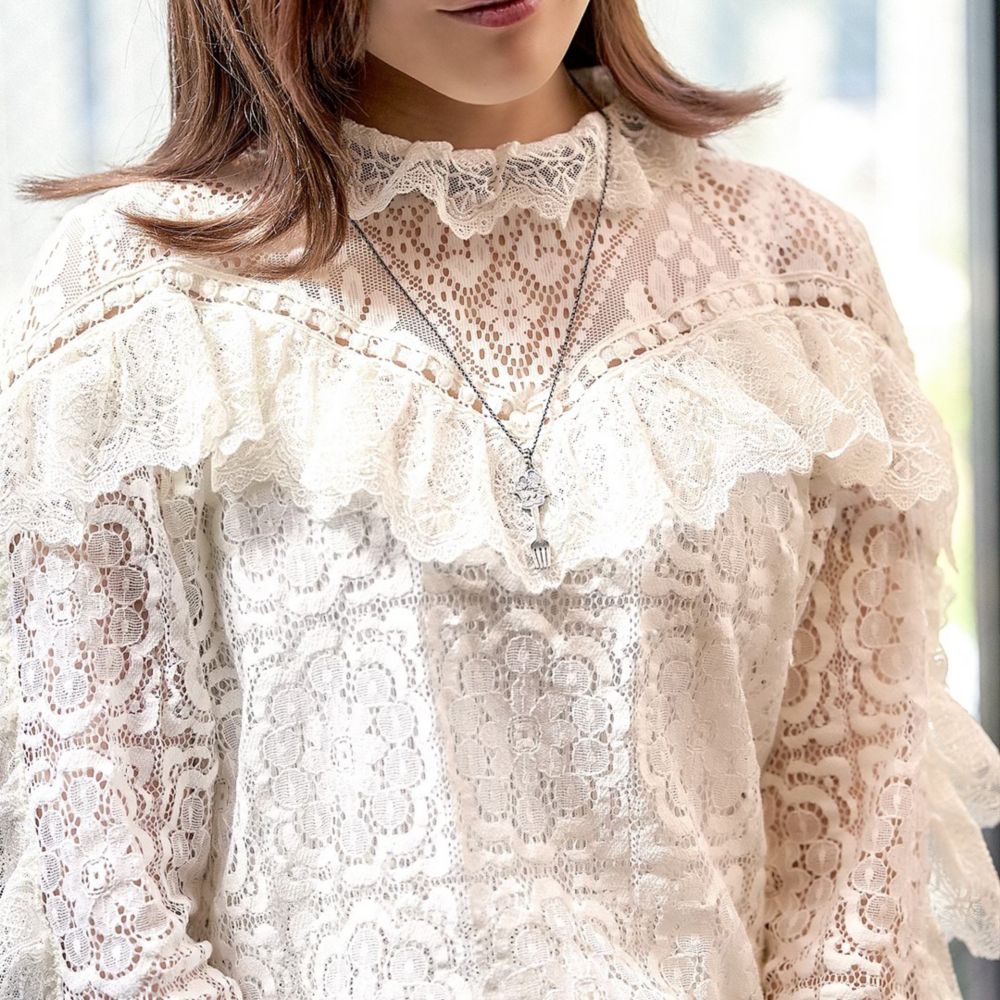 【キューポット】ミッキー/ネックレス　ケーキフォーク