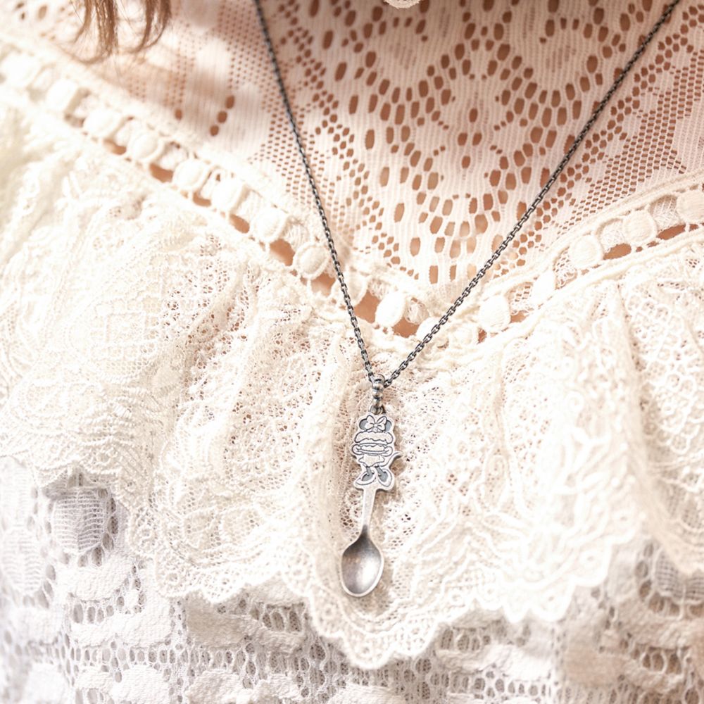 【キューポット】ミニー/ネックレス　ケーキスプーン