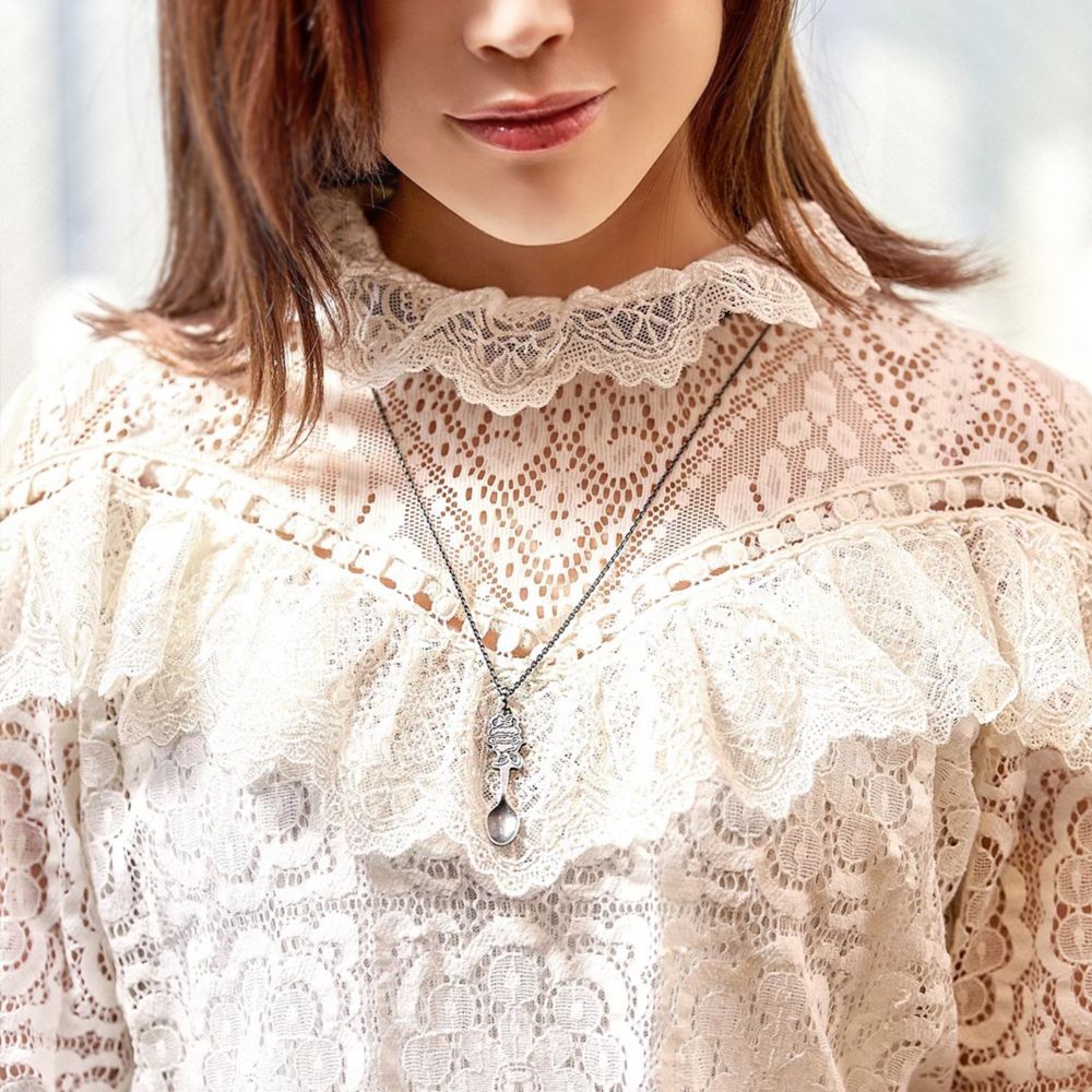 【キューポット】ミニー/ネックレス　ケーキスプーン