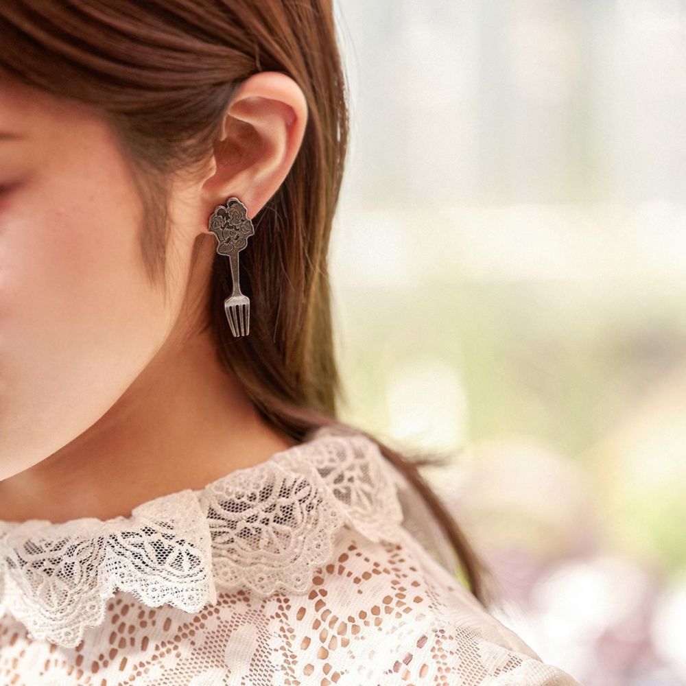 【キューポット】ミッキー/ピアス　ケーキフォーク