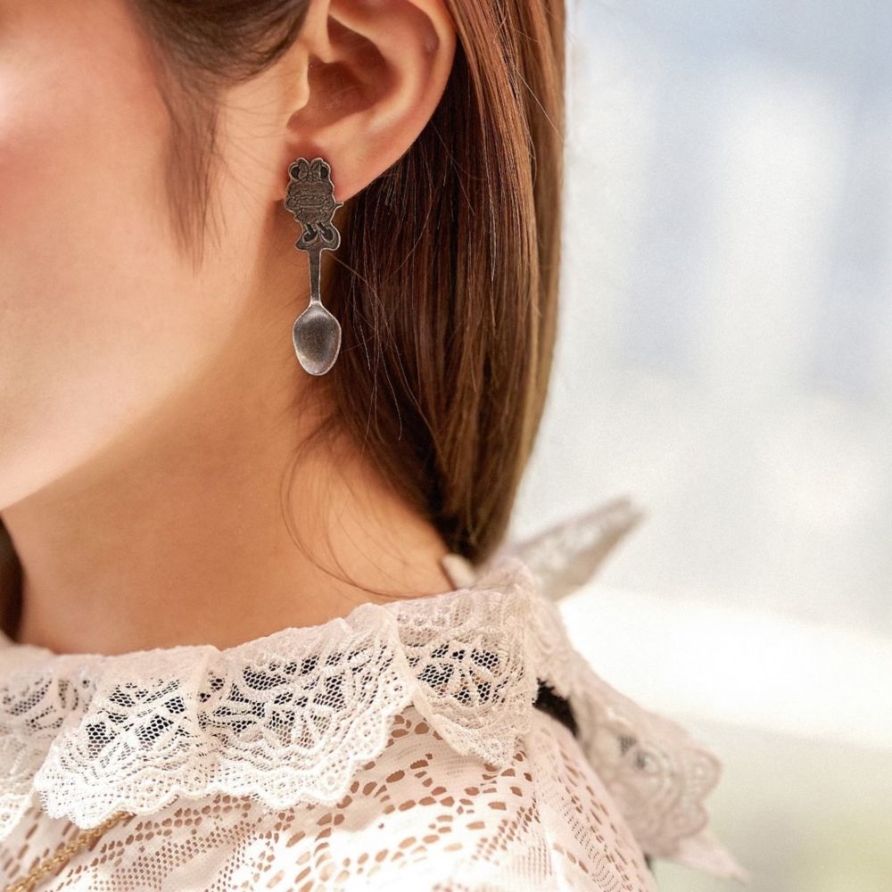 【キューポット】ミニー/ピアス　ケーキスプーン