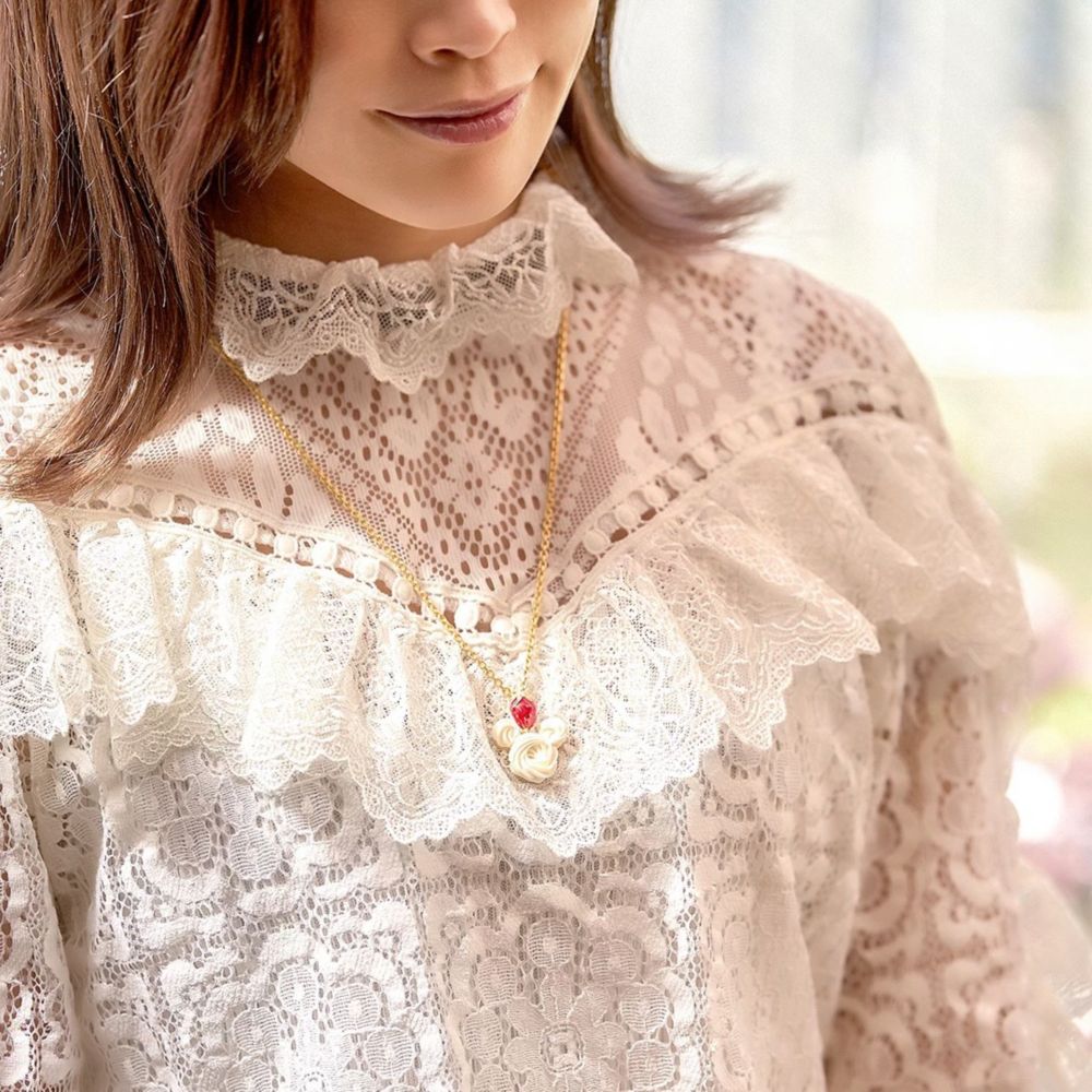 【キューポット】ミニー/ネックレス　ストロベリーホイップクリーム