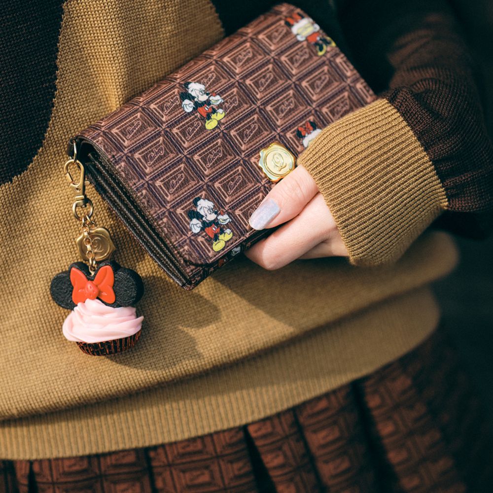 【キューポット】ミッキー＆ミニー/ショートウォレット　チョコレート