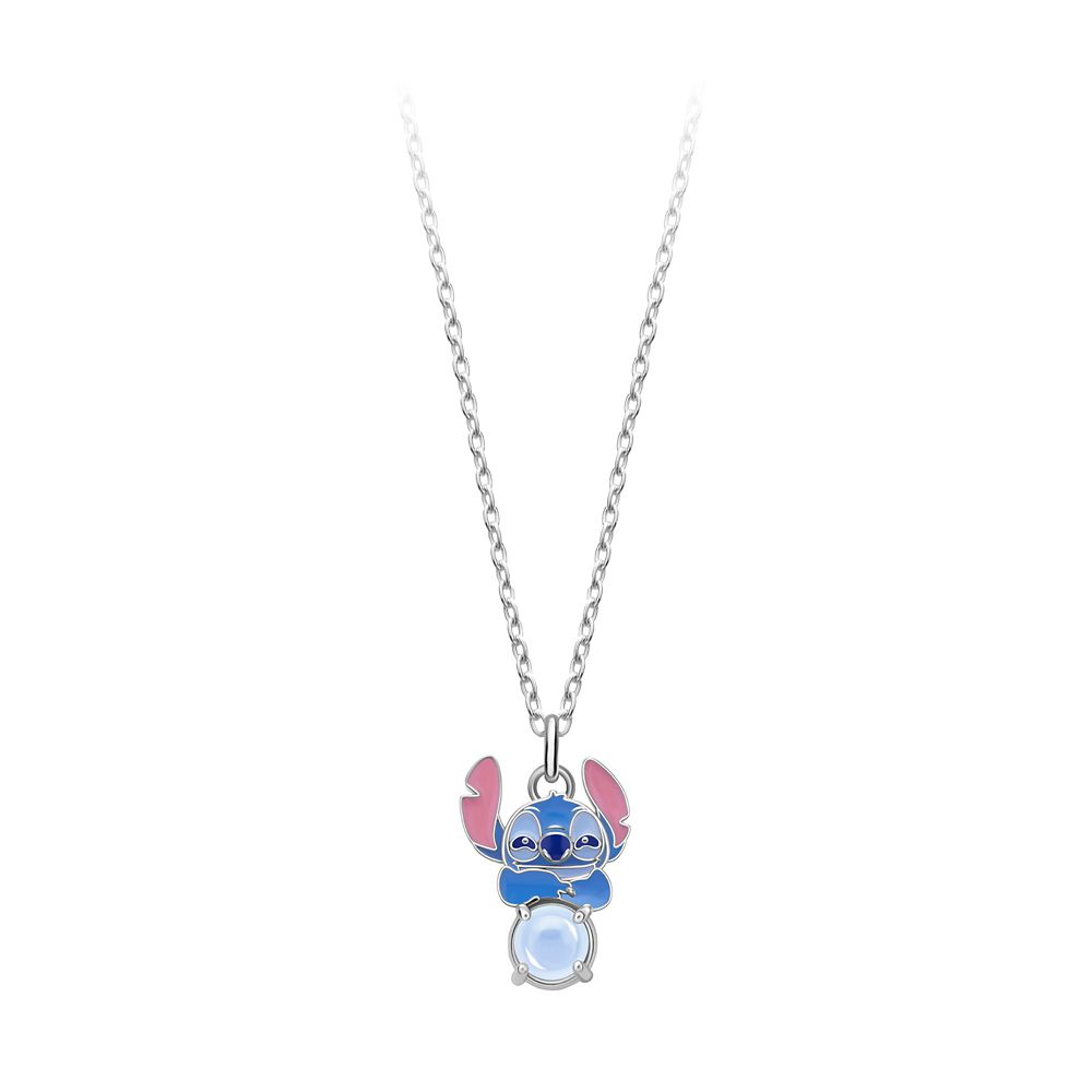 【RAVIPA】スティッチ ネックレス ブルー アクアマリン Stitch