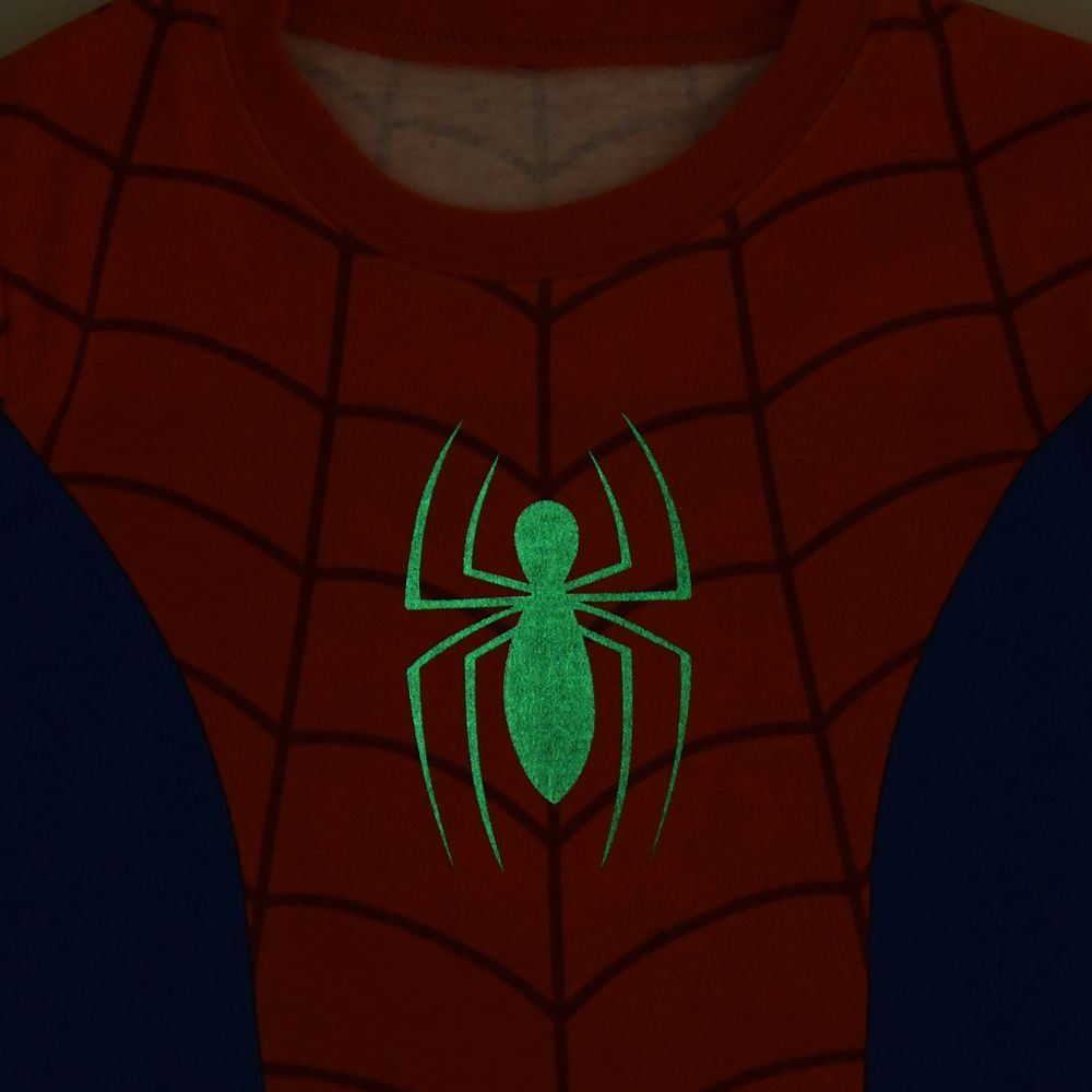 【キッズ用】マーベル スパイダーマン キッズ用長袖パジャマ 蓄光 ボディ 110