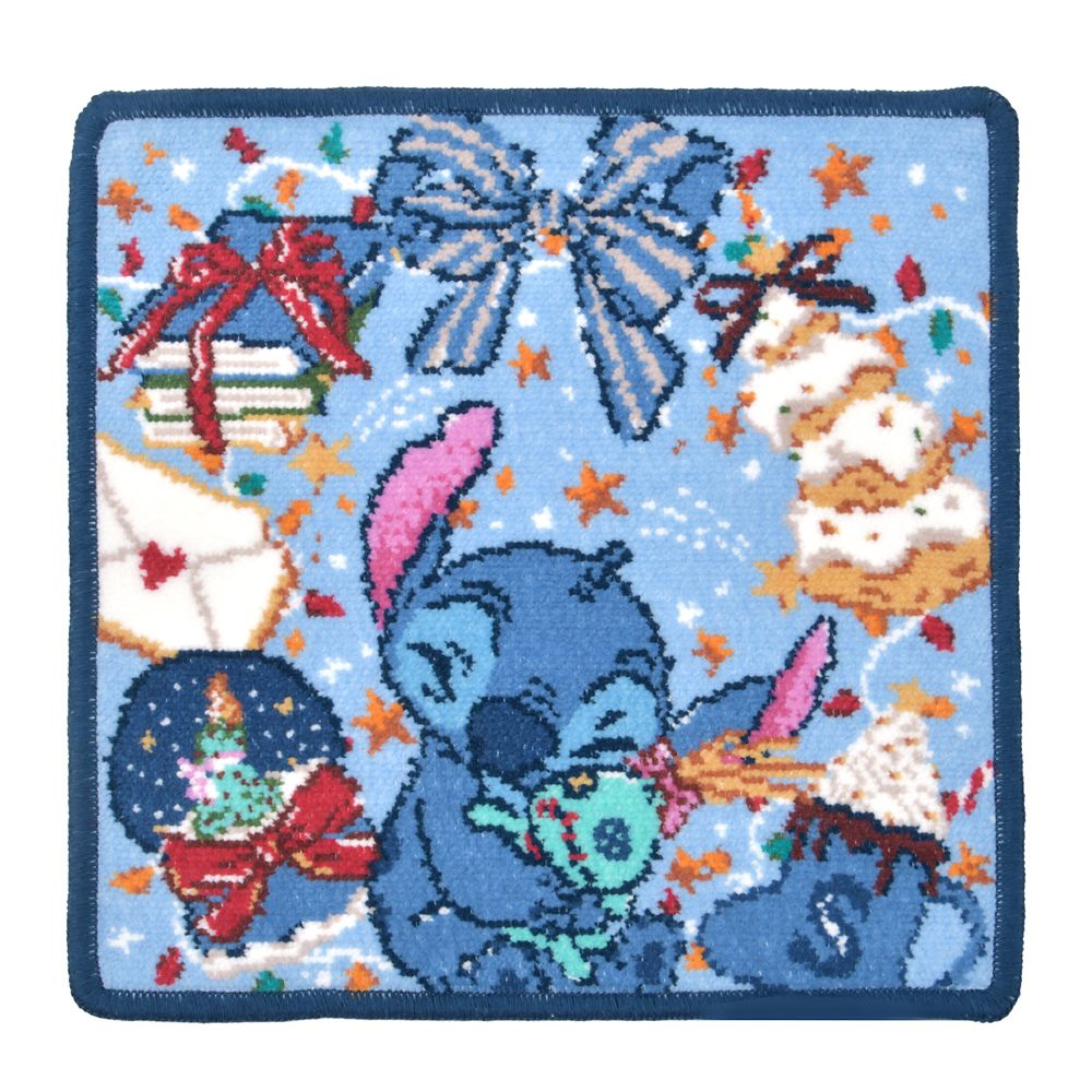 スティッチ＆スクランプ ミニタオル シェニール織 ホリデースイーツ Holiday Gift