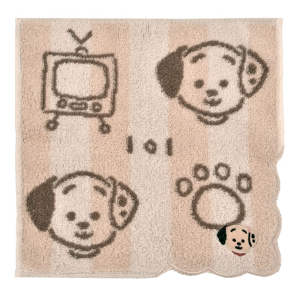 101匹わんちゃん ミニタオル ストライプ ゆるかわ ディズニードッグ