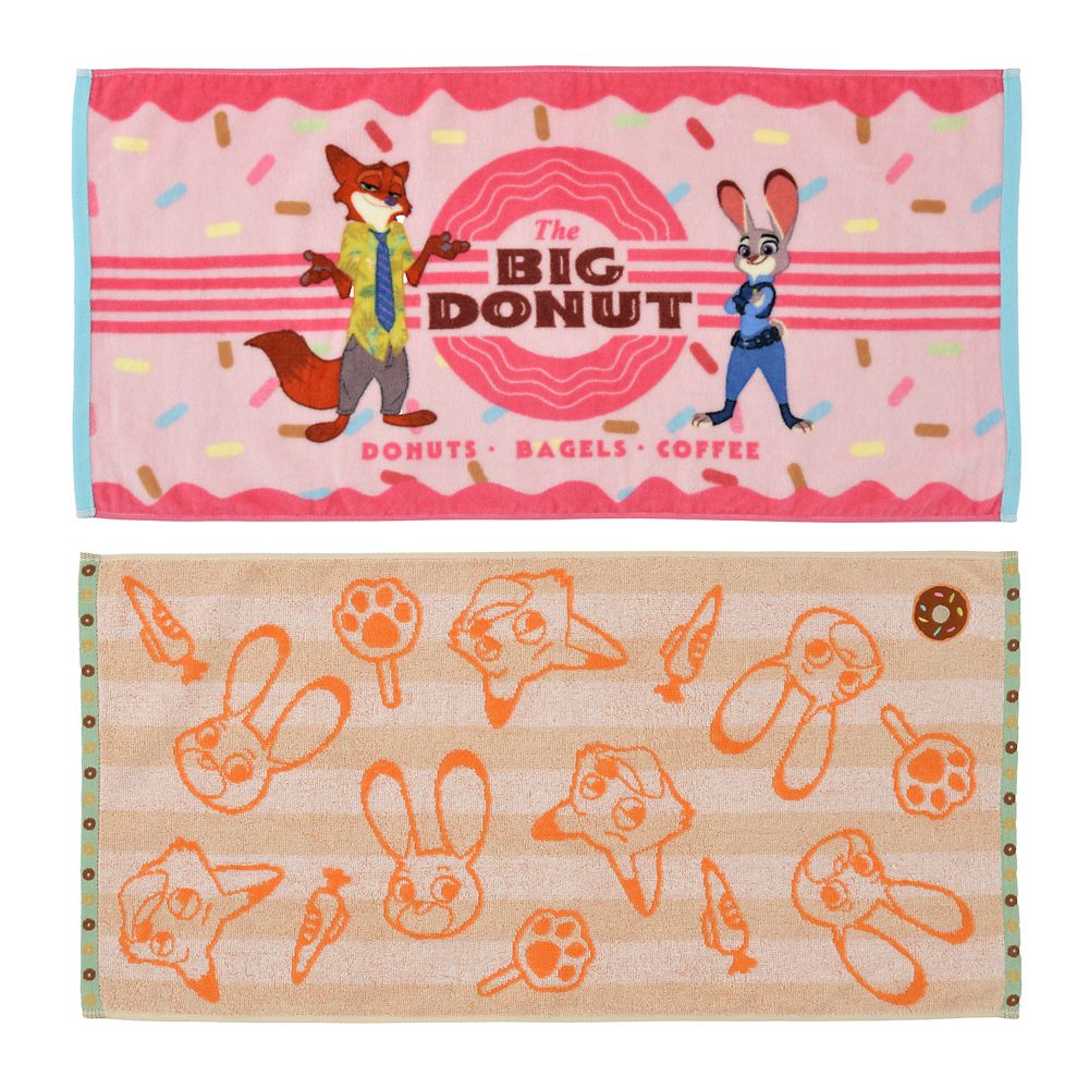 ジュディ・ホップス＆ニック・ワイルド フェイスタオル セット フェイス＆アイコン The BIG DONUT