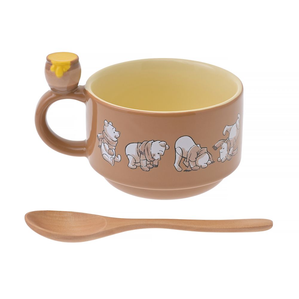 プーさん スープカップ・スプーン セット でんぐり返し ウィンタールック Tableware