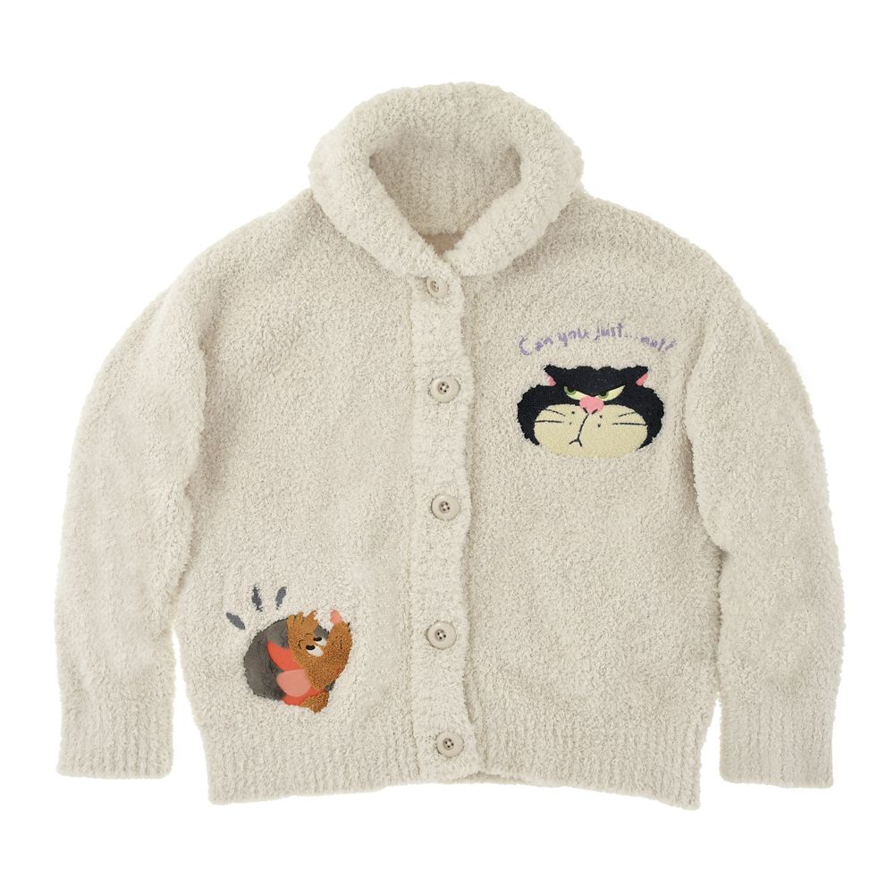 ルシファー、ジャック 長袖カーディガン ニット ルームウェア DISNEY FLUFFY ANIMAL