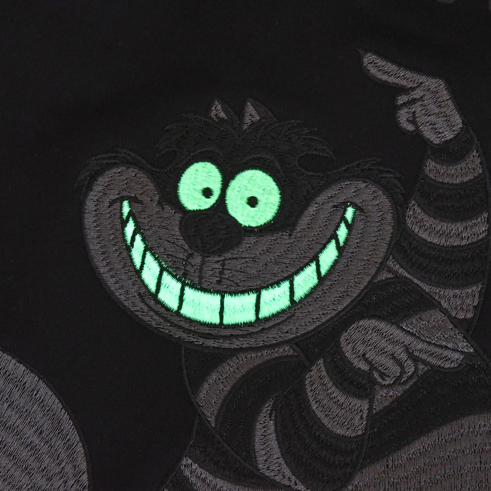 チェシャ猫 長袖パーカー 蓄光 ブラック CHESHIRE CAT