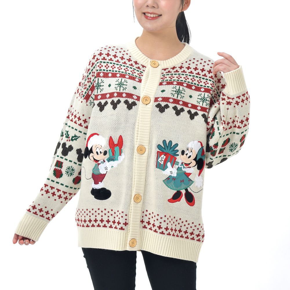 ミッキー＆ミニー 長袖カーディガン ニット DISNEY CHRISTMAS 2026