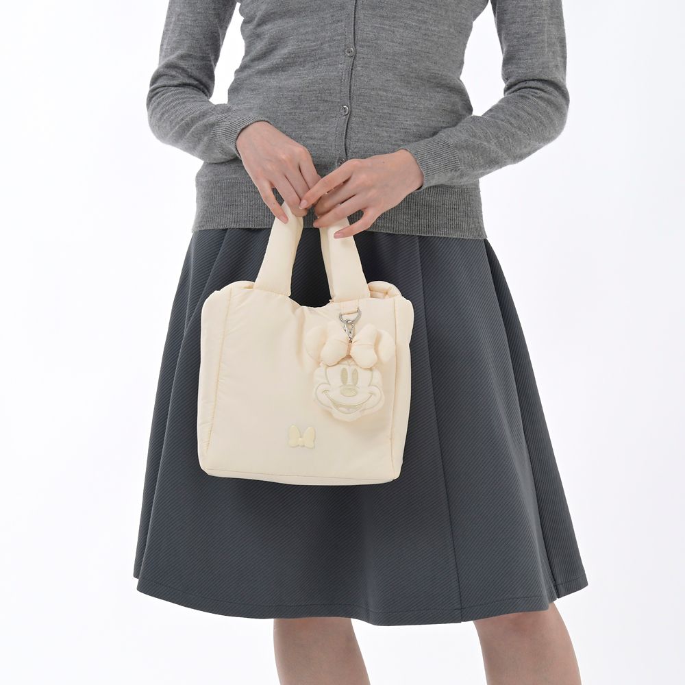 ミニー トートバッグ(S) 2WAY チャーム付き パフ Casual Bag