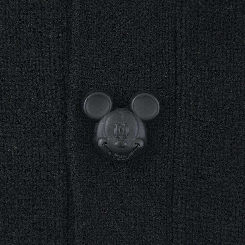 ミッキー 長袖カーディガン ニット ミッキーアイコンボタン スタンディングポーズ サガラ刺しゅう MAGICAL LABEL