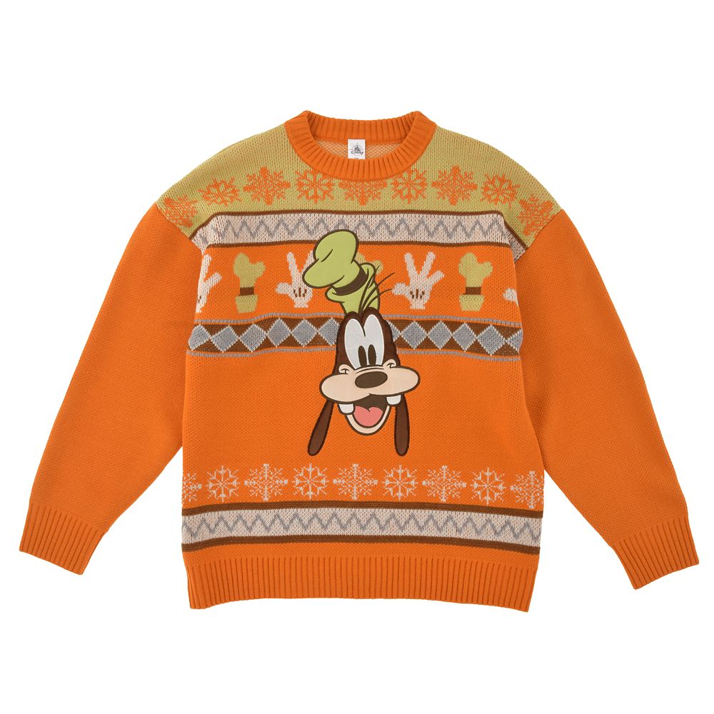 グーフィー 長袖セーター オレンジ KNIT COLLECTION