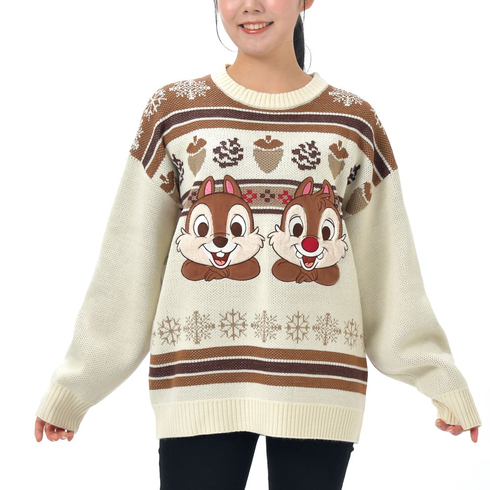 チップ＆デール 長袖セーター KNIT COLLECTION