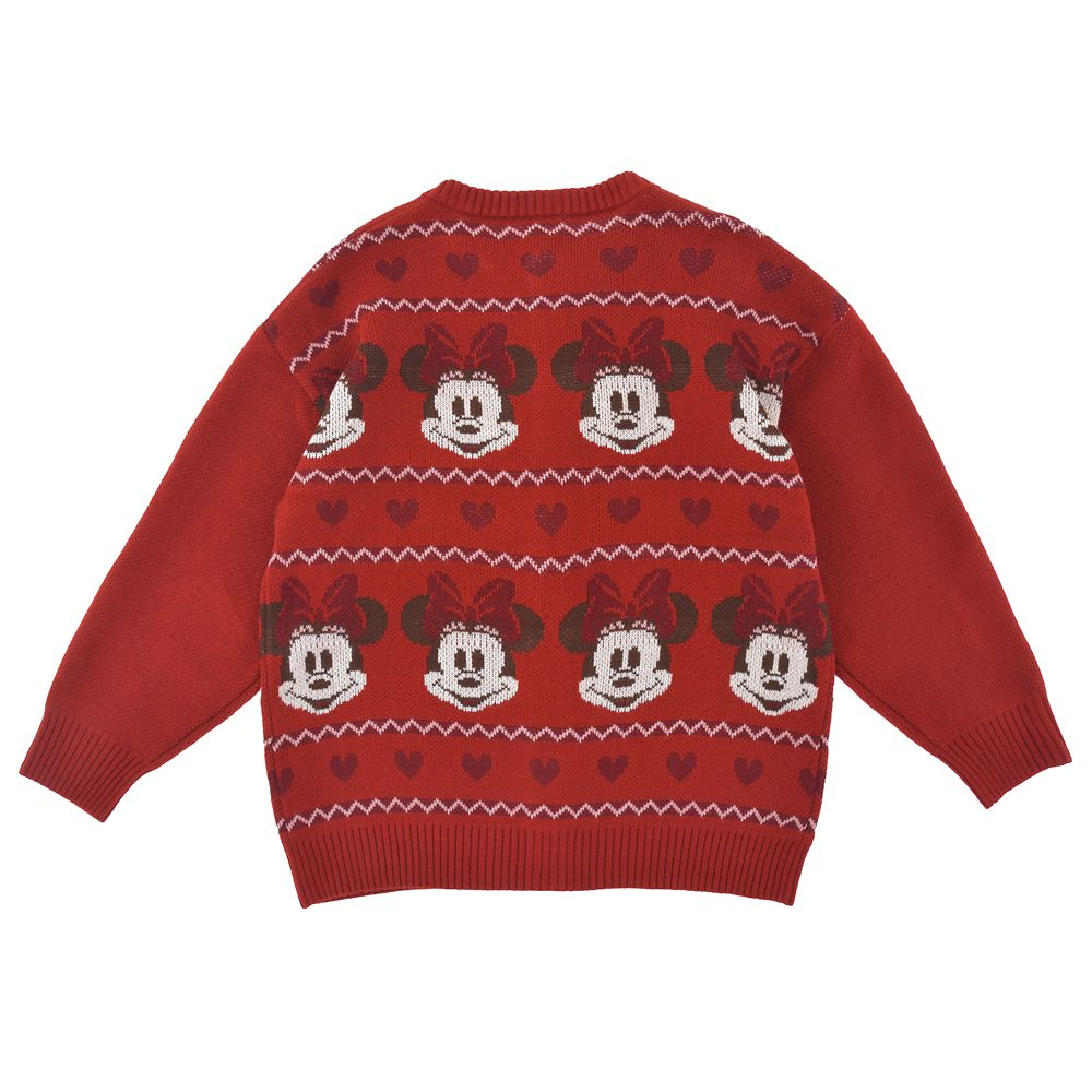ミニー 長袖カーディガン ニット レッド KNIT COLLECTION