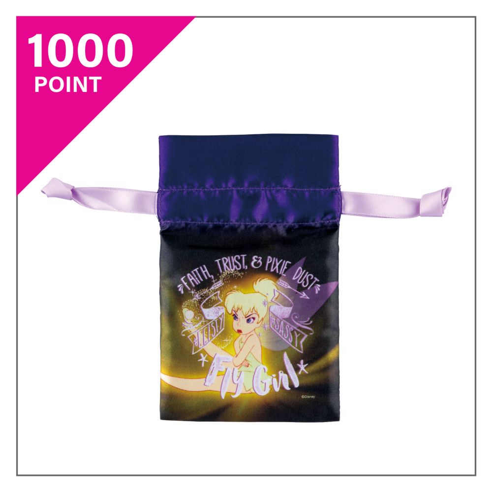 ティンカー・ベル　グリッターミラー＆サテン巾着