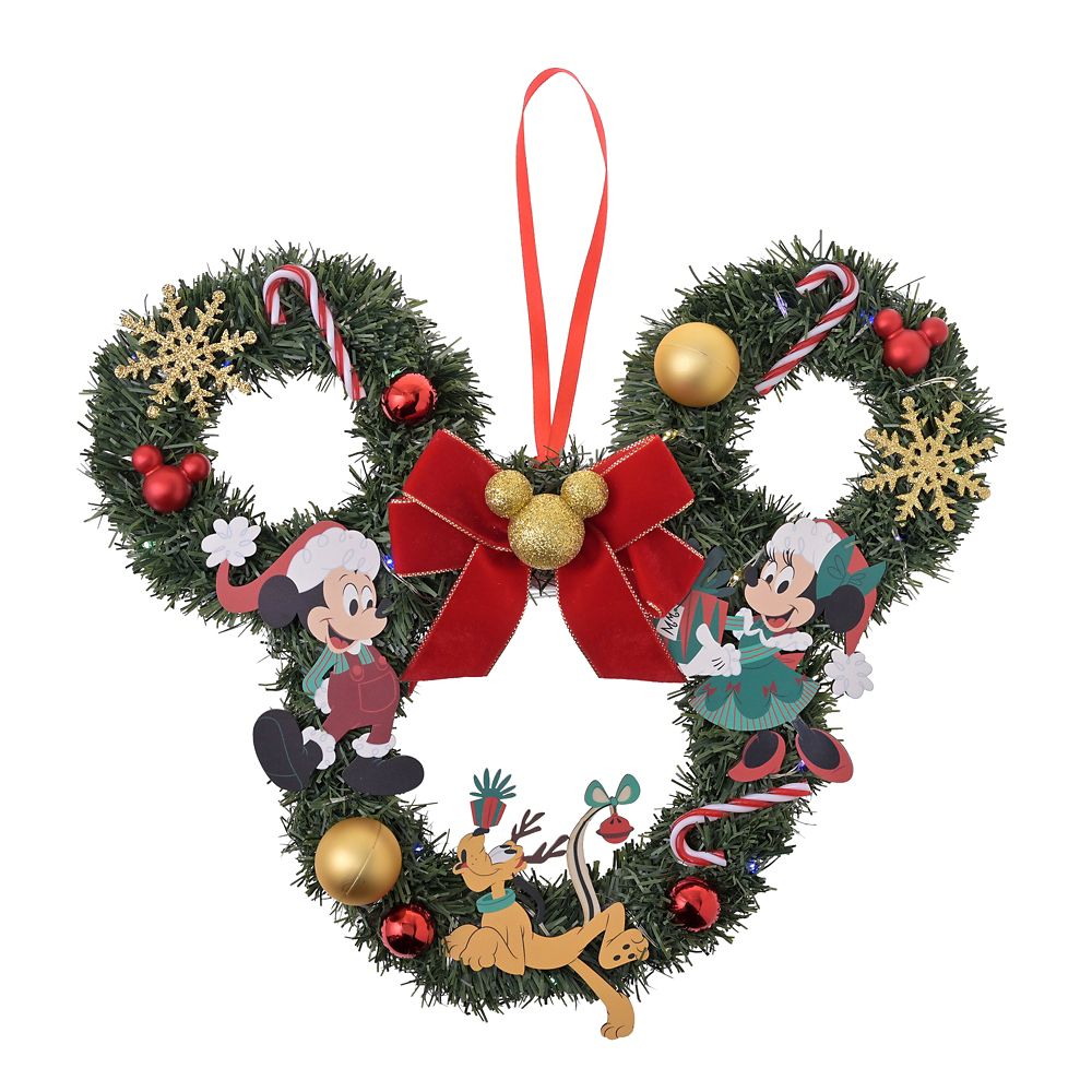 ミッキー、ミニー、プルート リース ライトアップ DISNEY CHRISTMAS 2026