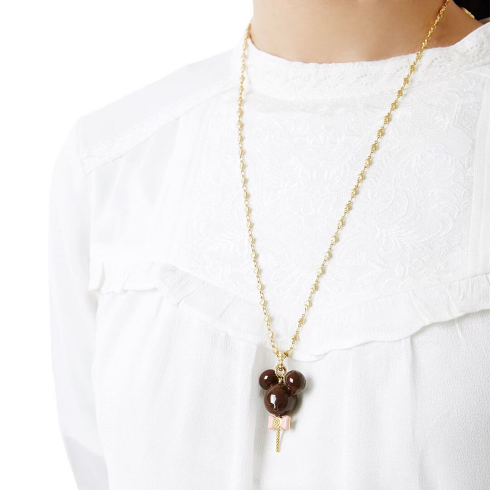 【キューポット】ミッキー/ネックレス　ロリポップチョコレート