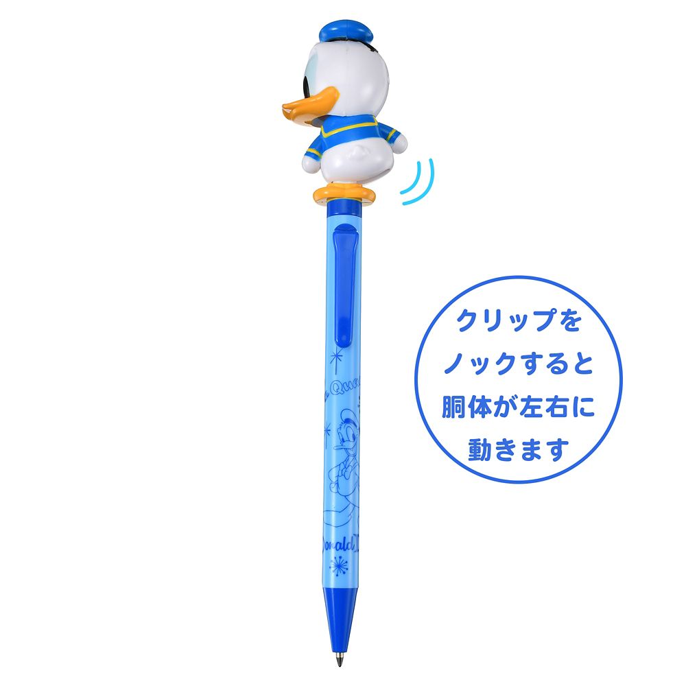 ドナルド ボールペン 横向き ふりふり アクション