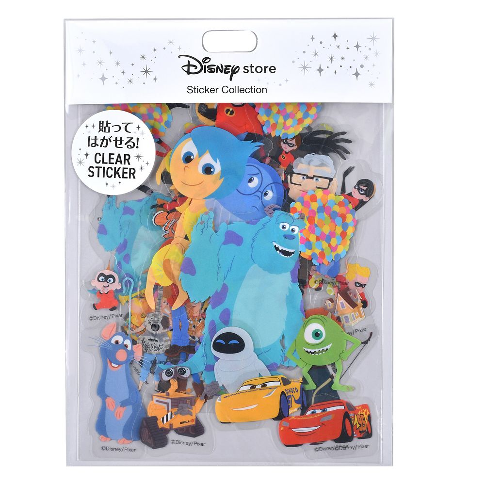 ディズニー＆ピクサーキャラクター シール・ステッカー クリア 貼ってはがせる ダイカット Sticker Collection