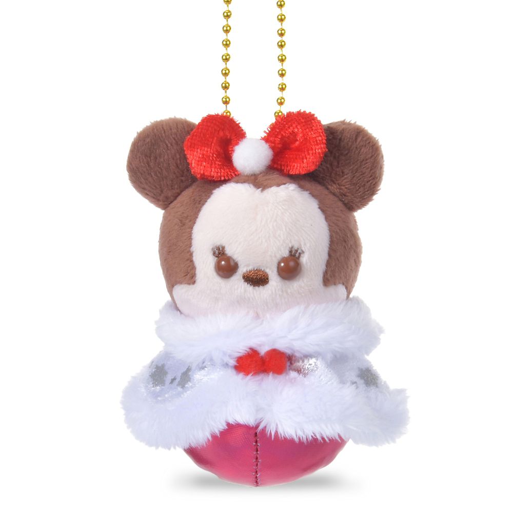 ミニー ぬいぐるみキーホルダー・キーチェーン クリスマスカラーボール