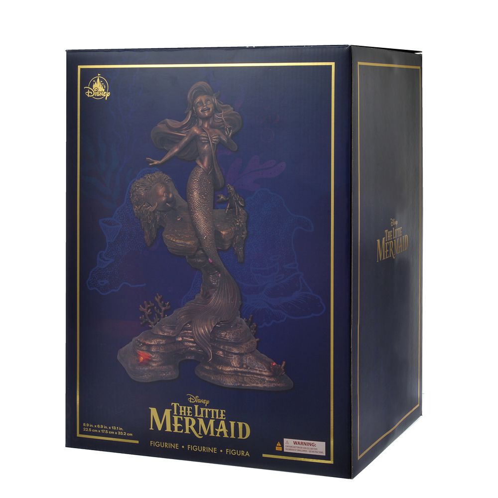 アリエル、フランダー、セバスチャン フィギュア ライトアップ ブロンズ リトル・マーメイド