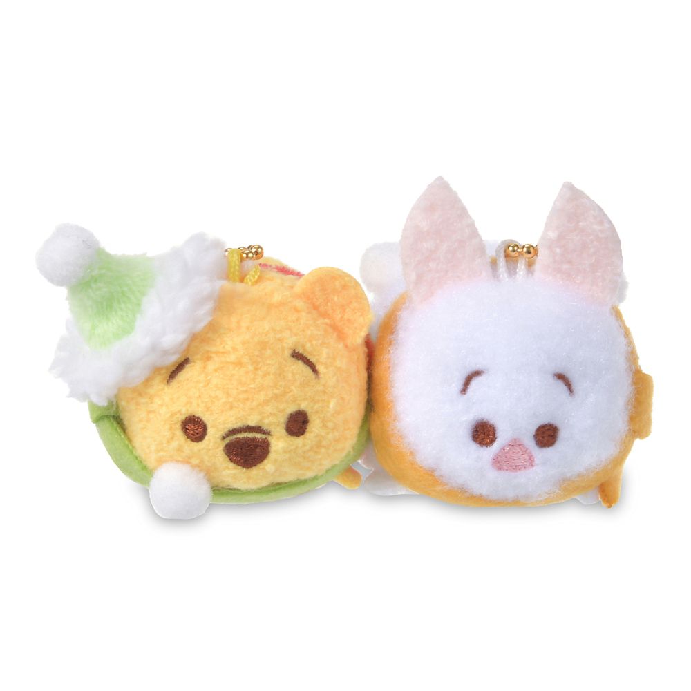 ツムツム プーさん＆ピグレット ぬいぐるみキーホルダー・キーチェーン ペア 雪遊び TSUM TSUM