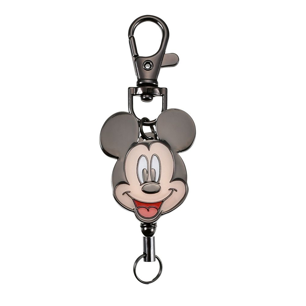 ミッキー キーホルダー・キーチェーン リールタイプ フェイス メタル Key chain Fes