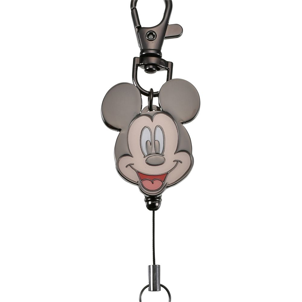 ミッキー キーホルダー・キーチェーン リールタイプ フェイス メタル Key chain Fes