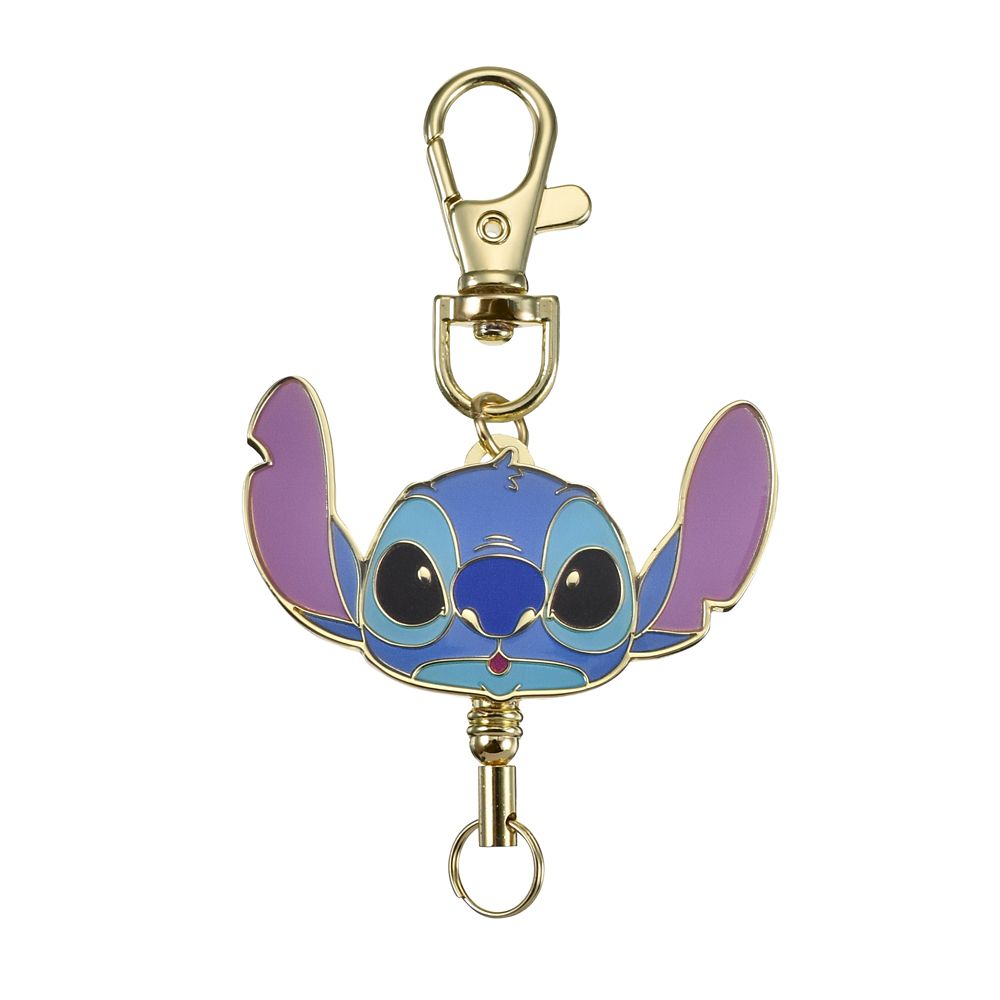 スティッチ キーホルダー・キーチェーン リールタイプ フェイス メタル Key chain Fes