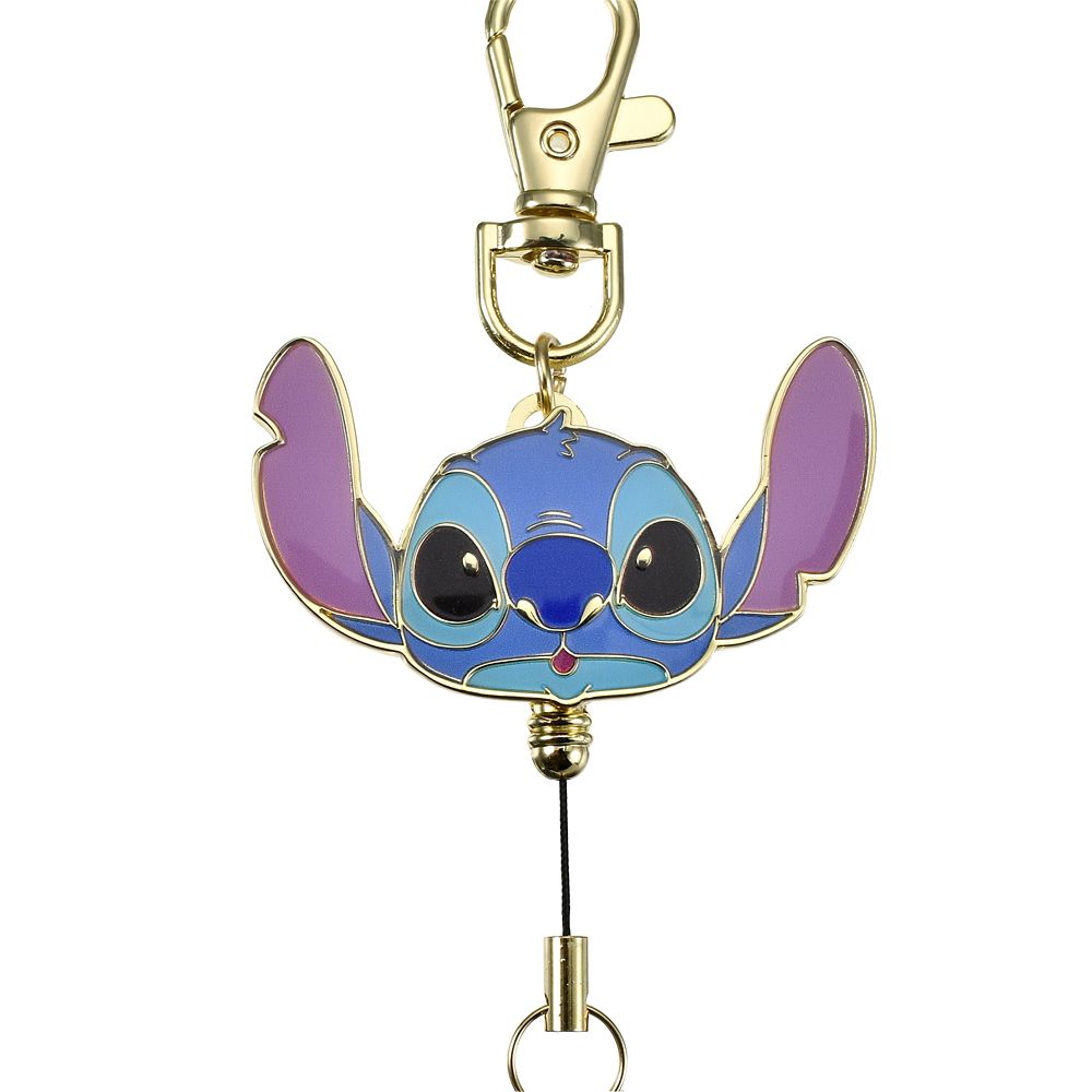 スティッチ キーホルダー・キーチェーン リールタイプ フェイス メタル Key chain Fes
