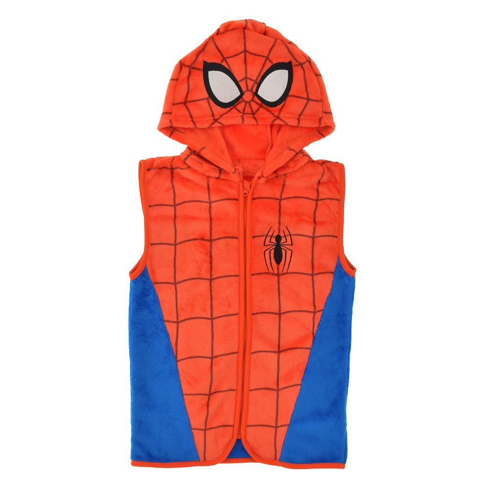 【キッズ用】マーベル スパイダーマン キッズ用ベスト フード付き 蓄光 スリーパー DISNEY KIDS APPAREL ENJOY WINTER