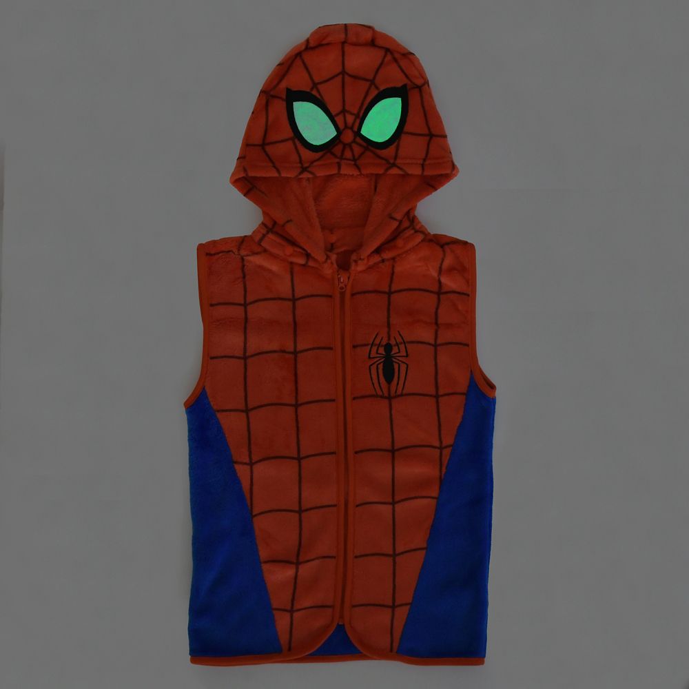【キッズ用】マーベル スパイダーマン キッズ用ベスト フード付き 蓄光 スリーパー DISNEY KIDS APPAREL ENJOY WINTER