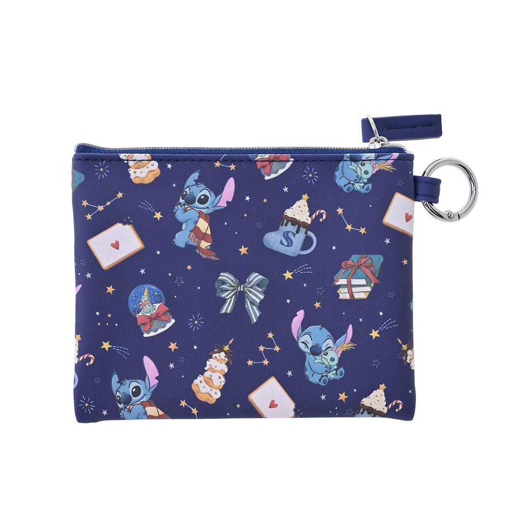 スティッチ＆スクランプ ポーチ(S) フラット カラビナ付き ホリデースイーツ Holiday Gift