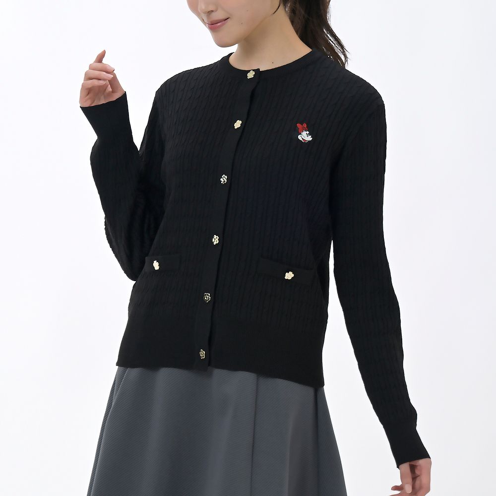 【MARY QUANT】ミニー 長袖カーディガン ニット ブラック