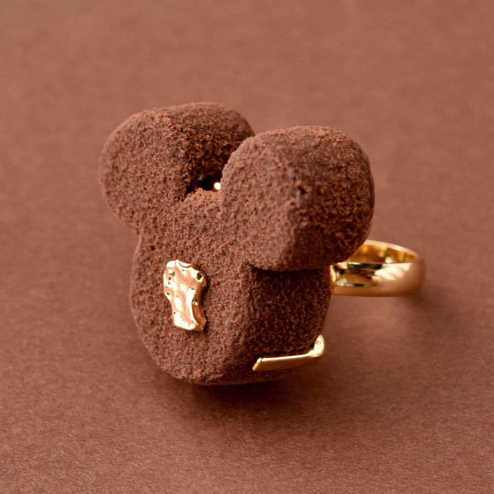 【キューポット】ミッキーマウス/リング　リュクスショコラ （ブラウン）