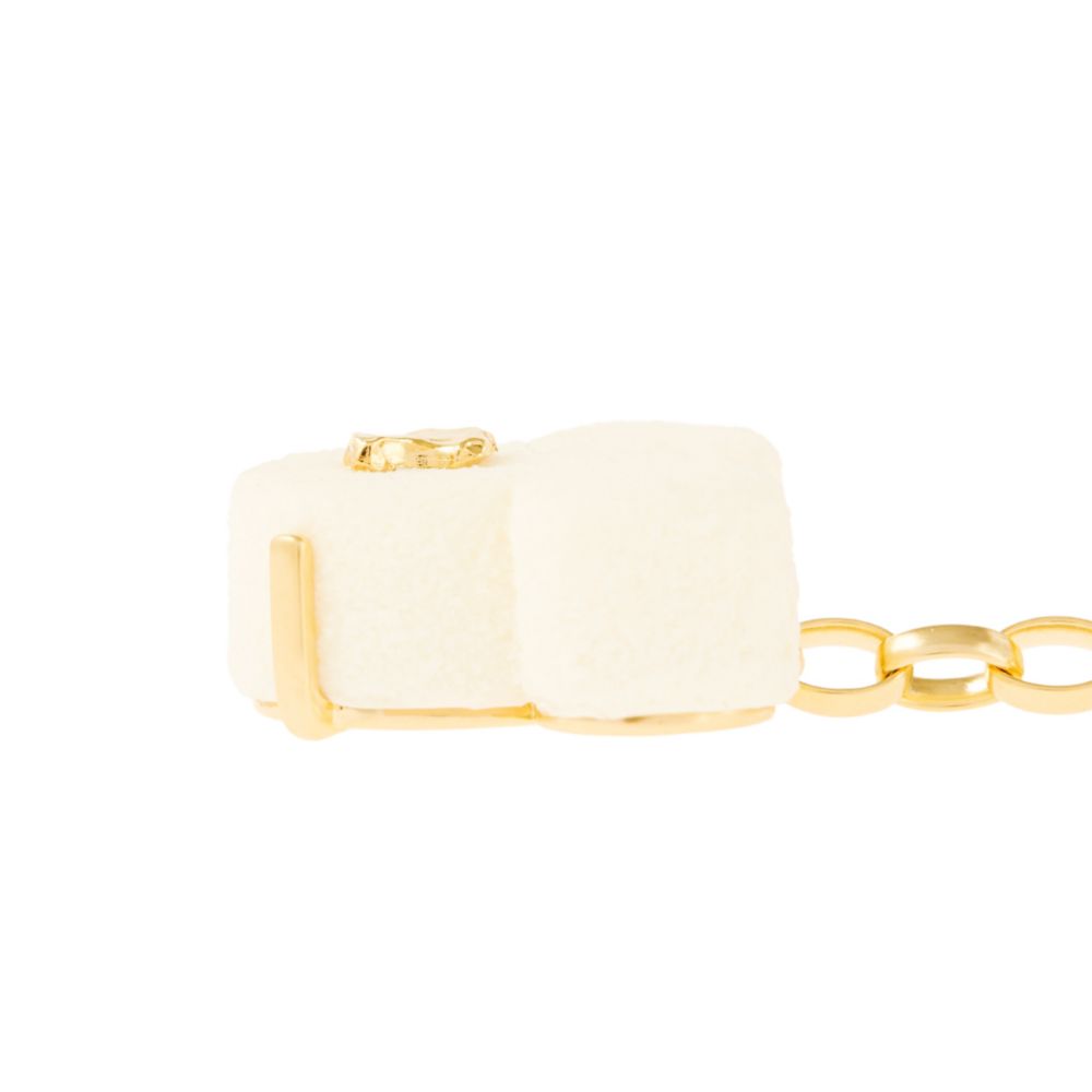 【キューポット】ミッキーマウス/キーホルダー　ホワイトリュクスショコラ